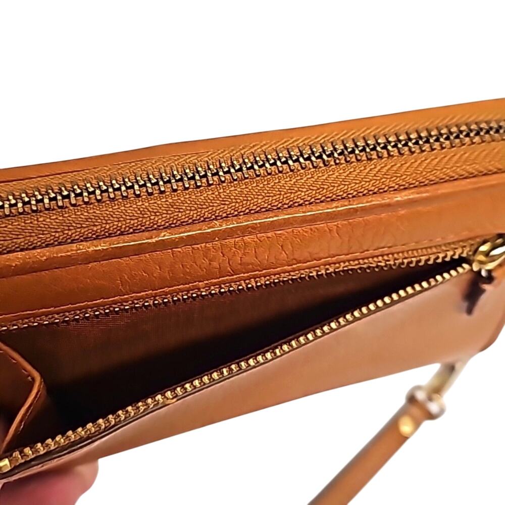 Fossil Issue No.1954 Weaved Cow Hide Leather Zip … - image 5